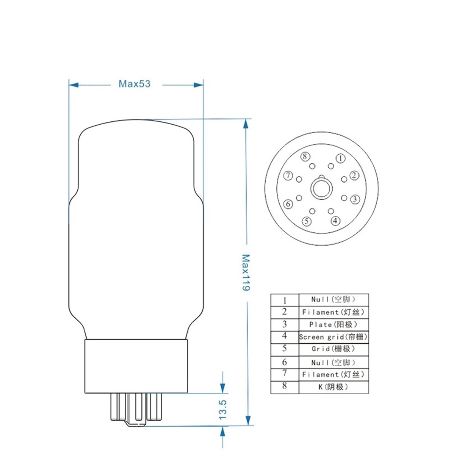 Amplificatore valvolare di riferimento con abbinamento precisione del tubo elettronico HIFI KT88 | 1 pcs