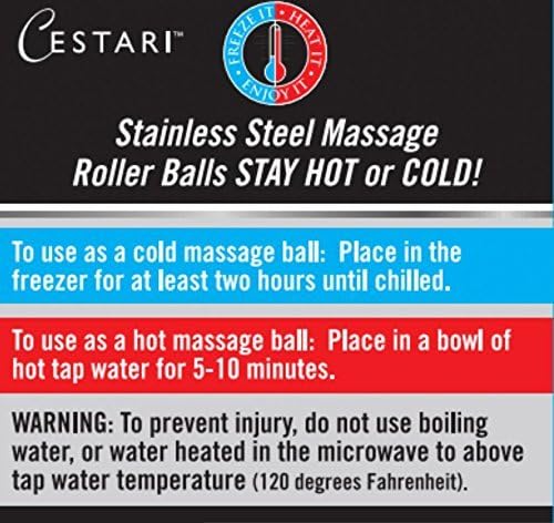 Miniatura 3 de Bola para masaje caliente y frío, alivia el dolor muscular rápido, con bolas de acero inoxidable para terapia con calor o hielo