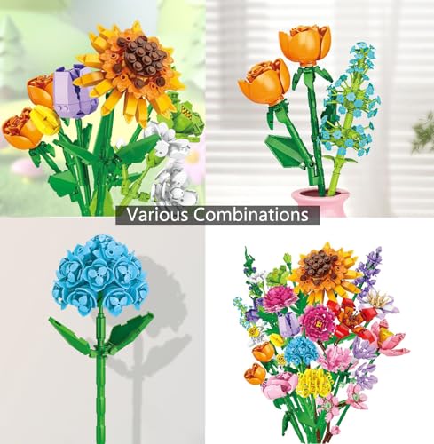 2025 Adventskalender mit großen Sonnenblumen‑Bausteinen, Countdown & Weihnachtsdekoration – Für Frauen, Männer und Jugendliche