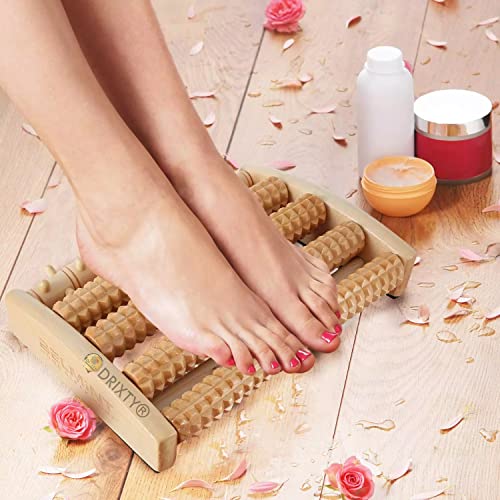 Image of Wooden Roller Massage Roller Foot Massager and Legs Pain Relief Massager - Set of 1 - Wooden - Manual - Cordless - Stress Relief, Muscle Therapy, Plantar Fasciitis