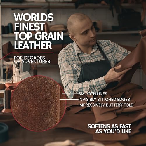 Image of BULL GUARD RFID Genuine Leather Trifold Wallets for Men ID Window, Secret Pocket, Adventure Brown - Vintage Crazy Horse, 3.25 x 4.25, Classic