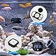 Shengxi Digital Thermometer für Aquarium, Mini Aquarium Thermometer mit LED-Anzeige, Aufklebbare Touch Screen Aquarium Thermometer Hohe Präzision Wasser Thermometer ±1℃ (Wiederaufladbar/0℃~60℃)