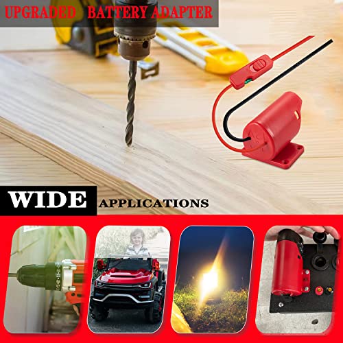 Crtbelfy Upgraded M12 Battery Adapter For Milwaukee 12V Battery Adapter All-In-One Design Of The Fuse And Switch Power Wheel Adapter For Milwaukee M12 Converter Kit 14 Gauge With Fuses & Wire Terminals thumb #1