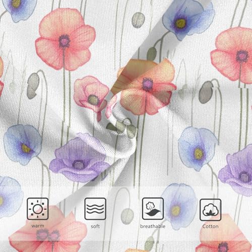 Joisal Flowers Soft Pastel Orange White Cute Panties Girl Girls Underwear Toddler Cotton Florals Briefs Undies Kids 2t3