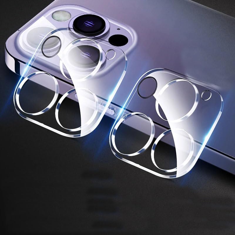passapn 2Pcs Full Cover Camera Lens Protector For iPhone 12 13 14 15 Pro Max Plus Film (For iPhone 15), Clear