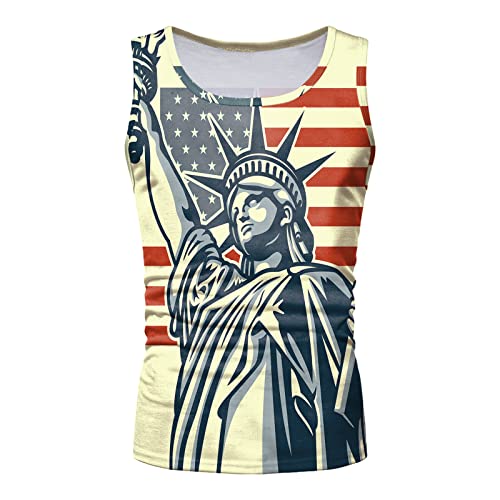 Men 3 Pack Tank Tops Gym Workout Dry Fit Sleeveless Muscle Shirt For Fitness Men's Undershirts Tall A4 Khaki #TOP2