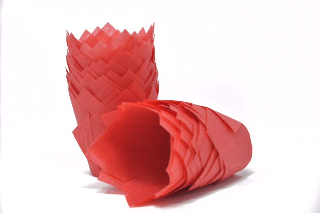 Bakery Direct Ltd Red Bakery Direct 200 Tulip Muffin Wrap/Cases