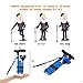 BigAlex Folding Walking Cane with LED Light,Pivoting Quad Base,Adjustable Walking Stick with Carrying Bag for Man/Woman （5.5'-6.3' Blue ）