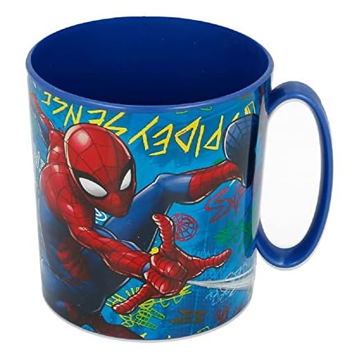ALMACENESADAN 2576; Taza Spiderman; Cabeza de Spiderman; Producto de plástico, Reutilizable; Libre de bpa; Capacidad 410 ml