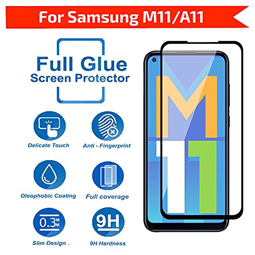 Image of POPIO Military-Grade Gorilla Tempered Glass For Samsung Galaxy M11 / A11 | 9H Hardness, Edge-to-Edge, Bubble-Free