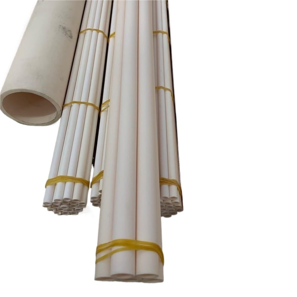 Tubo de cerámica de alúmina de alta dureza, conducto hueco de óxido de aluminio de 26mm * 32mm, tubo de combustión de alúmina galvánico 1 ud.(400mm)