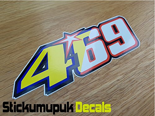 469 Nicky Hayden Sticker Superbike MotoGP Mugello Tribute Helm/auto Motorfiets maat 130mm - kleur Gedrukt Vinyl Auto… - Afbeelding 5