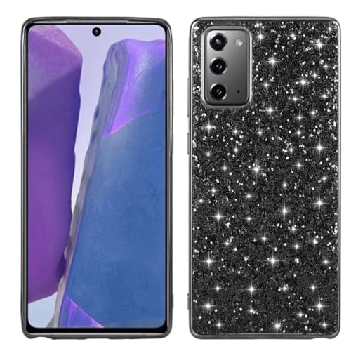Case for Galaxy Note 20,Galaxy Note 20 Case,Glitter Sparkly Luxury Light Slim Shockproof Protective Bling Diamond Girls for Women Phone Case for Samsung Galaxy Note 20 5G,6.7 inch 2020 (Black)