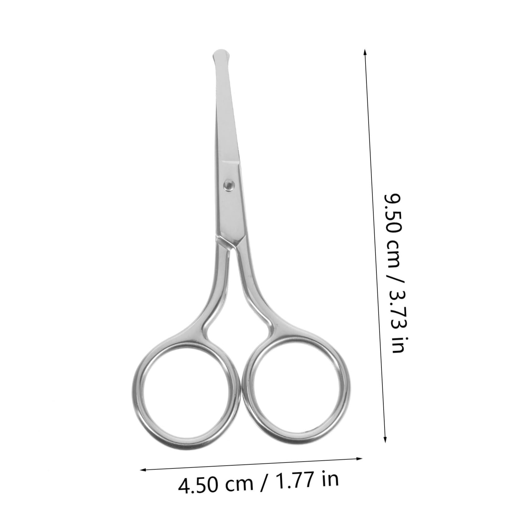 BIUDECO Facial Hair Scissors Set 2pcs Stainless Steel Eyebrow Scissors Rounded Tip Small Trimming Tools