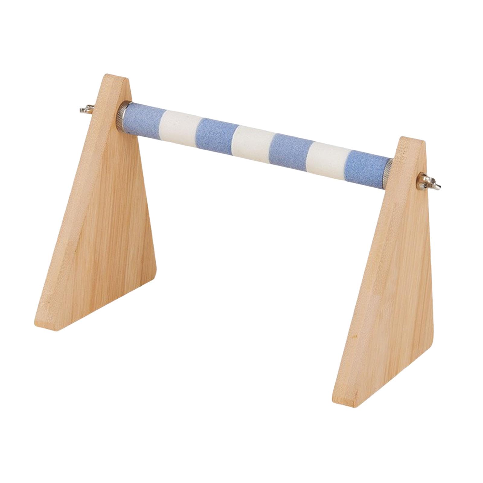 Milageto Tisch-Vogelstange, Desktop-Vogelständer, Schleifklaue, Vogeltrainingsständer, Vogelspielständer für, Finken, Kakadus, Lovebird, Blau Weiß 20mm
