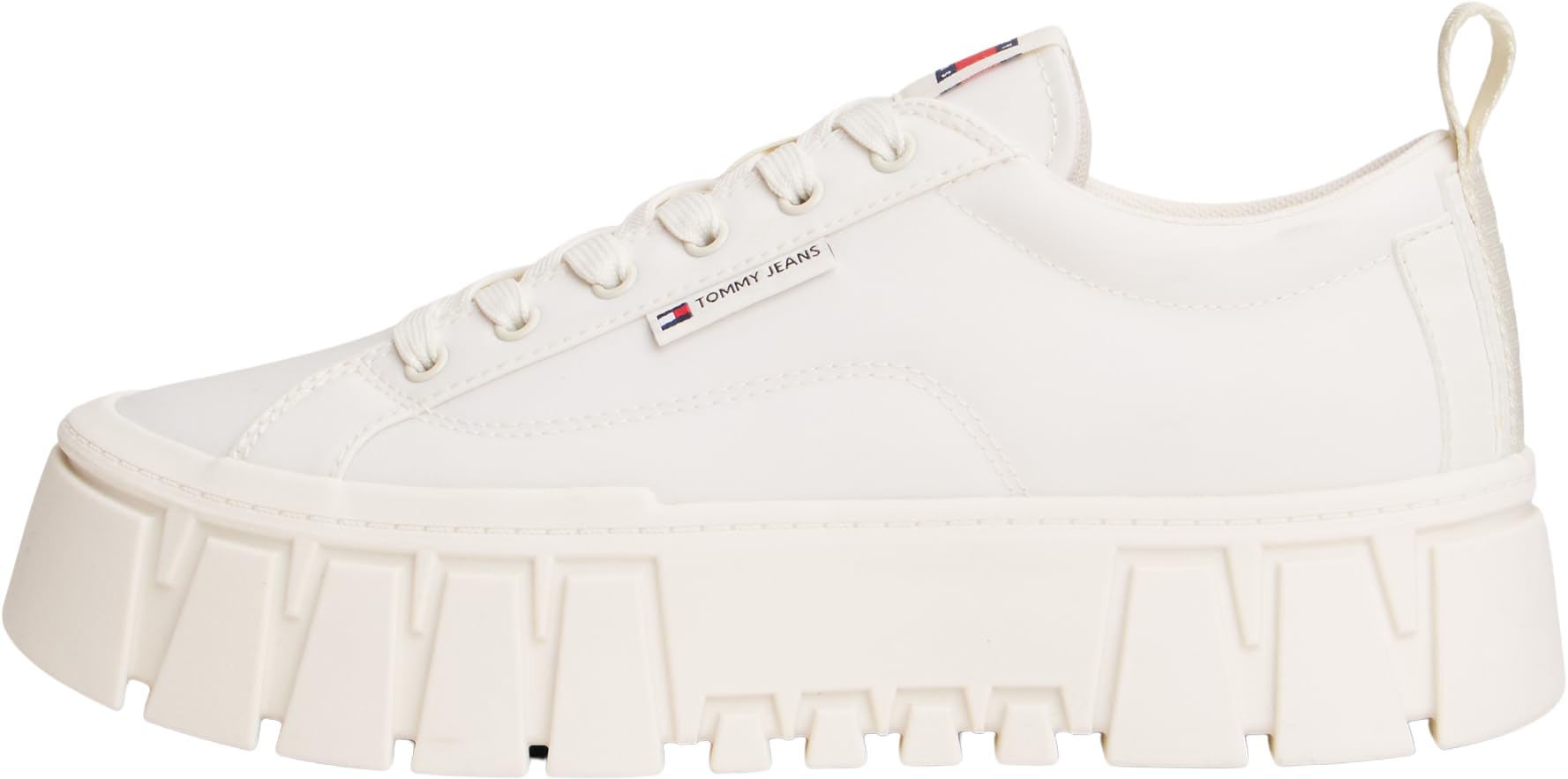 Tommy Jeans Women's Tjw Flatform Chunky Sneaker EN0EN03036 Low Top, White (Ivory), 5 UK