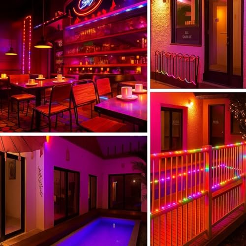 Image of V.E.S.P.A SMD LED Strip Lights Waterproof Lighting for Home Wall Decor & Interior Decoration | Perfect for Diwali Lighting | | Wedding | Events | Strip Lights | (Multi, 34 Meter)
