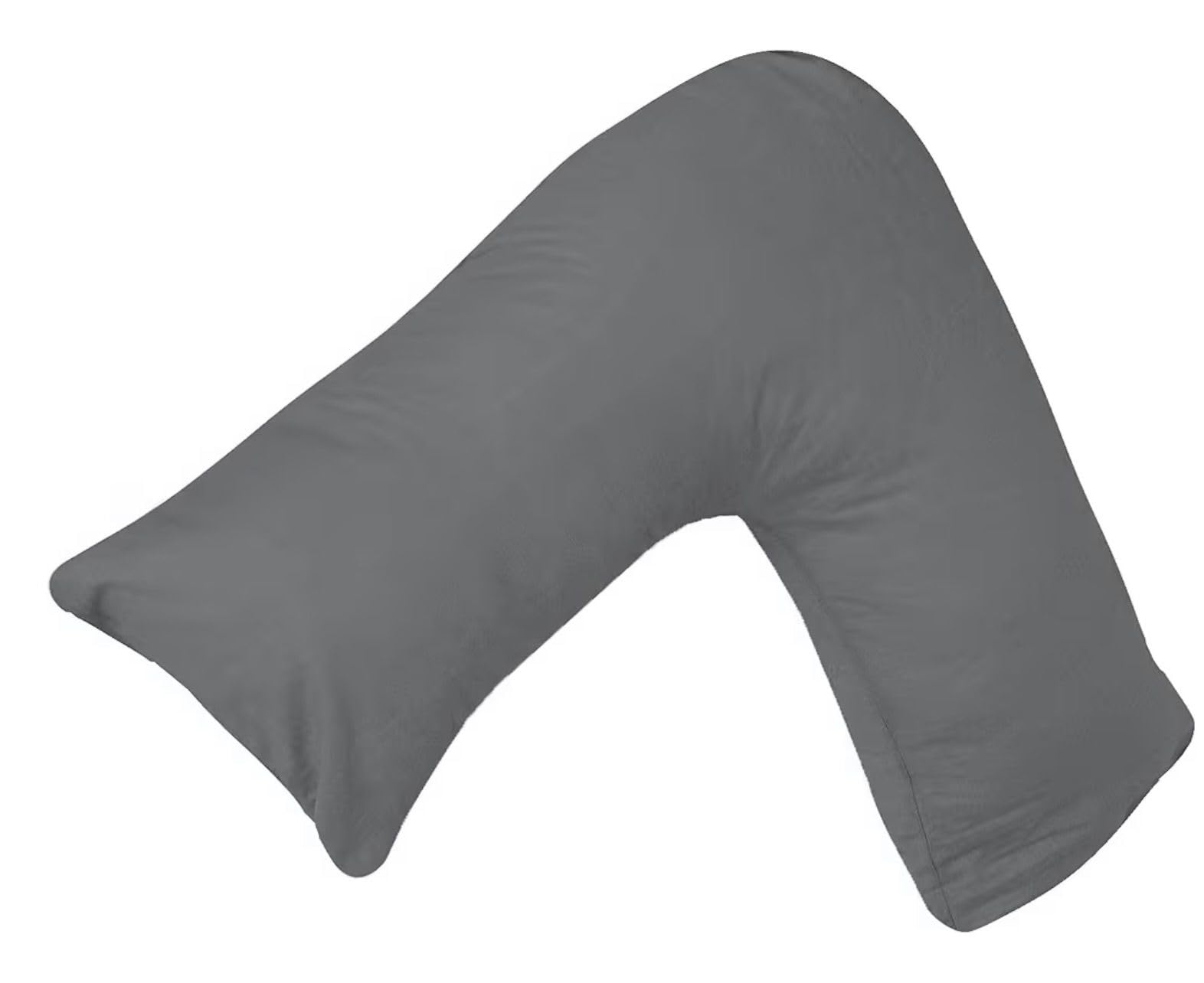 DreamNights Luxury V Shaped Pillow Nursing, Pregnency, Back Support Pillow - Orthopedic Maternity Extra Filled For Neck And Back Support With Cushion (Grey)