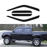 D&O MOTOR 4pcs Front+Rear Smoke Sun/Rain Guard Outside Mount Tape-On Window Visors Compatible with 0