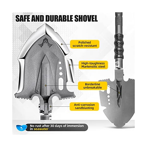 Zune Lotoo Survival Shovel Multitool with Axe