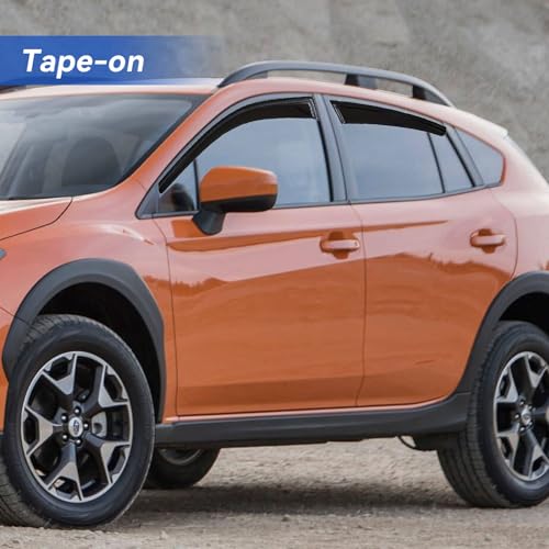 Image of Window Visors Rain Guards for 2018-2023 Subaru Crosstrek & Subaru Impreza Hatchback 17-23, Out-Channel Window Vent Wind Deflectors Visors Shades