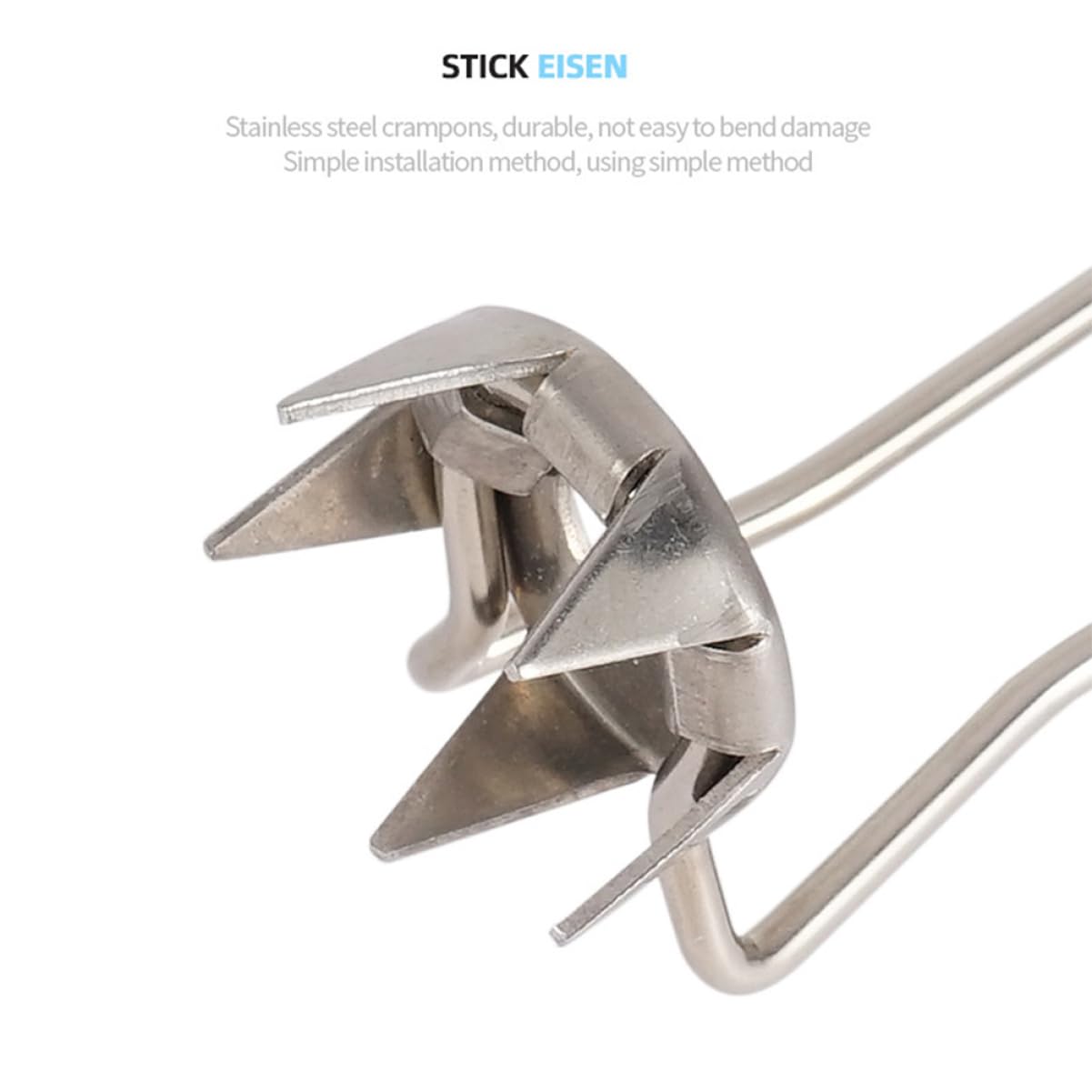 TOYANDONA 3 Attacco Antiscivolo per Inverno Accessori per Escursionismo su Superfici Ghiacciate Inossidabile con Punte Resistente per Arrampicata su Neve