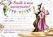 10 CARTES INVITATION ANNIVERSAIRE Raiponce Rapunzel (avec des enveloppes roses)