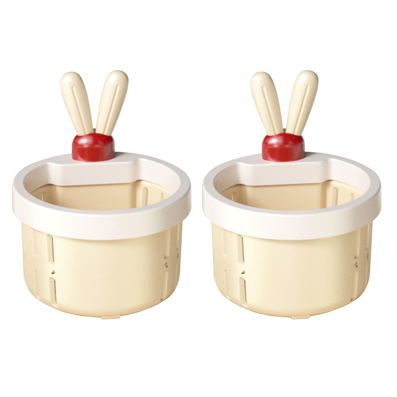 2 Pack Sink Drain Strainer with Rabbits Ears Design Kitchen Press to Dump Filter Basket Food Residues Collector Catcher Sink Strainer