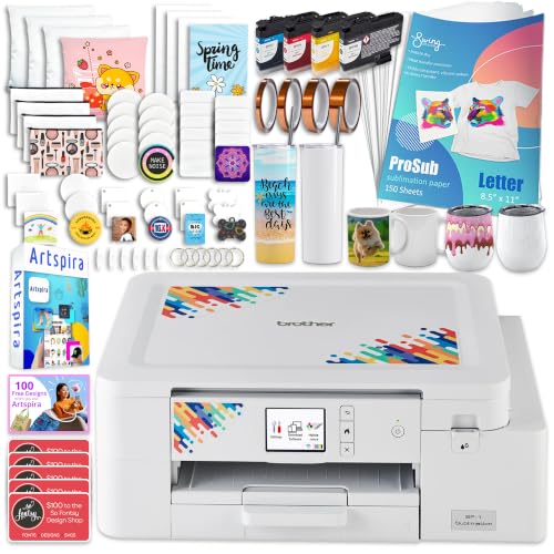 Brother SP-1 Sublimation Printer Deluxe Starter Bundle with Full Ink...