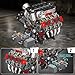 Mould King 10130 V8 Engine Model Kit, Surper Car Engine that Works with Motor, Buildabe STEM Physical Science Educational Toy, Hobby Building Set for Adults (2718 Pieces)