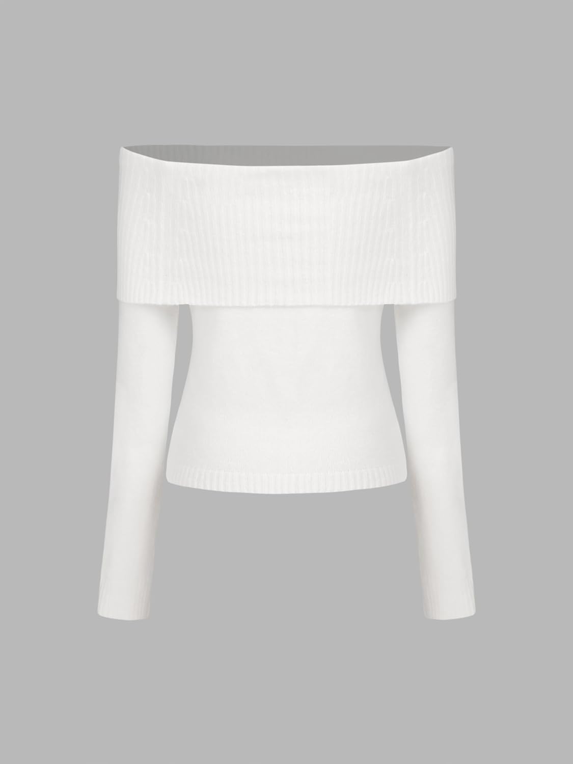 CIDER Women’s Off Shoulder Knitted Long Sleeve Tops Fall Pullover Sweater - Image 2