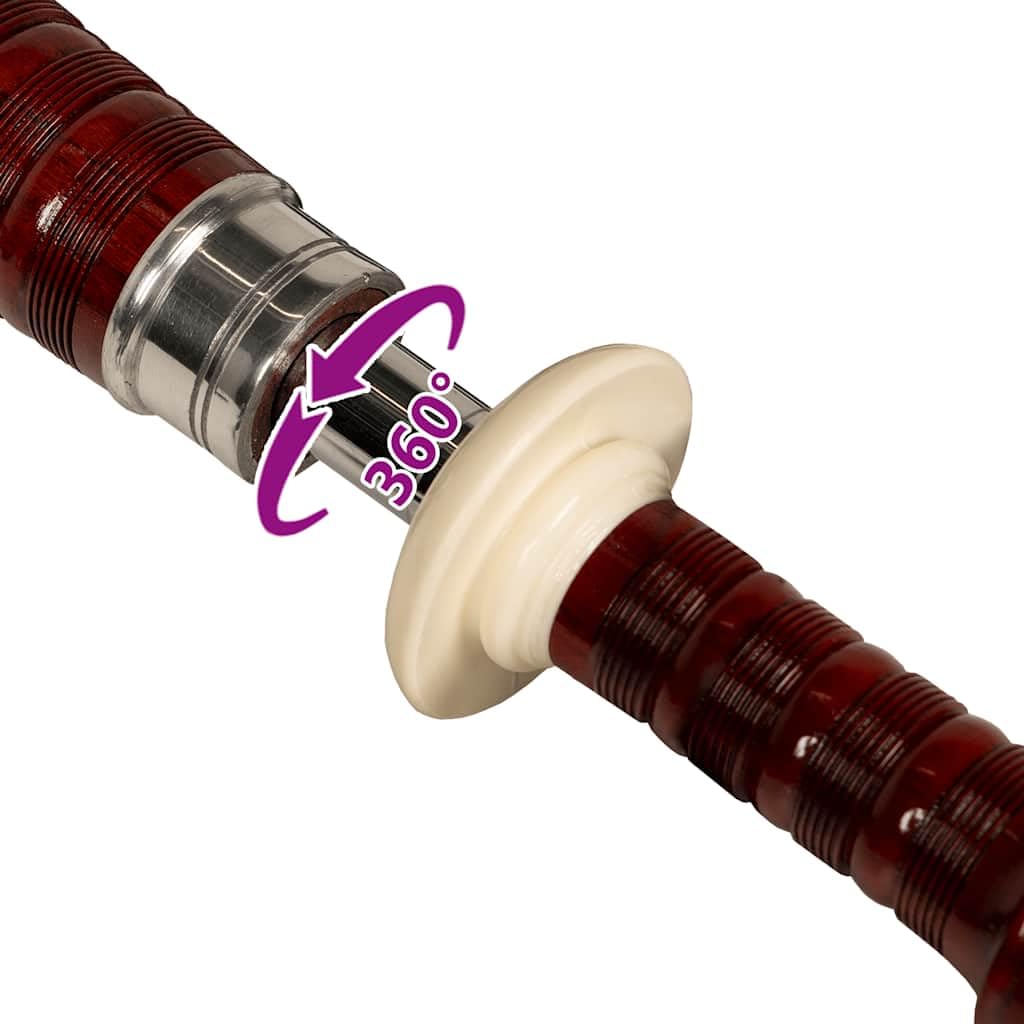 Schottischer Dudelsack Great Highland Roter Royal Stewart Tartan Blasinstrument für Anfänger und Profis mit 100% luftdichtem Sack, Holzpfeifen, Zubehör für Musik, Bühne, Festival