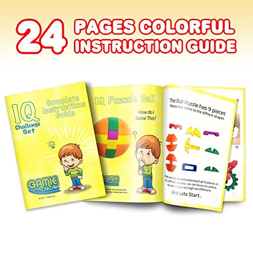 Fun Puzzle Balls With Free Colorful Instruction Guide By Gamie - Party Games - Fidget Brain Teaser Puzzles - Includes 12 Fun And Challenging Puzzle Balls - Great Educational Toy For Kids #TOP1
