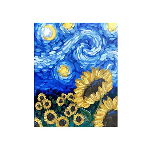 Image of RANGOLI 100% Cotton Stretched Canvas Painting 400 GSM, Framed Sunflower Canvas Abstract Wall Art for Living Room, 3D Paintings for Wall Decor (24 x 36 Inch With Frame)