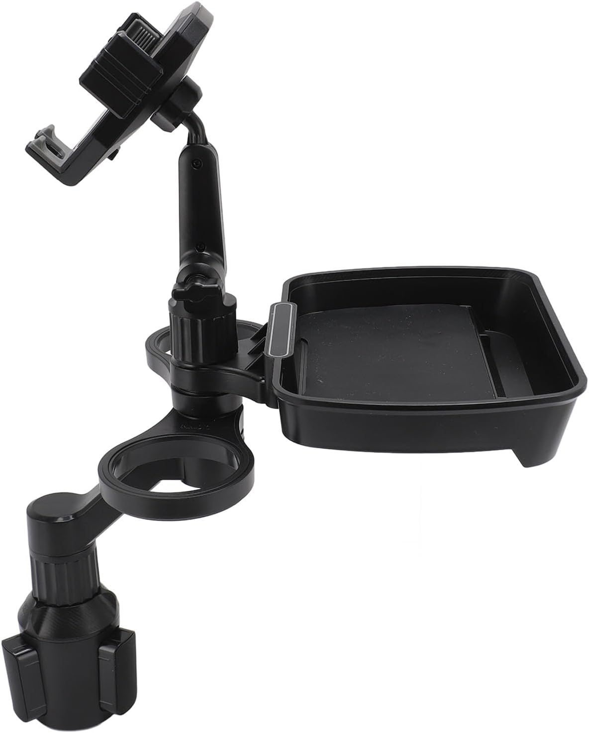 Car Cup Holder ° Rotation Dual Cup Holder Tray with Adjustable Base Width Compatible with Bottles up to 2.75 in/7 Cm Car Food Tray for Car Seats Strollers and Outdoor Chair