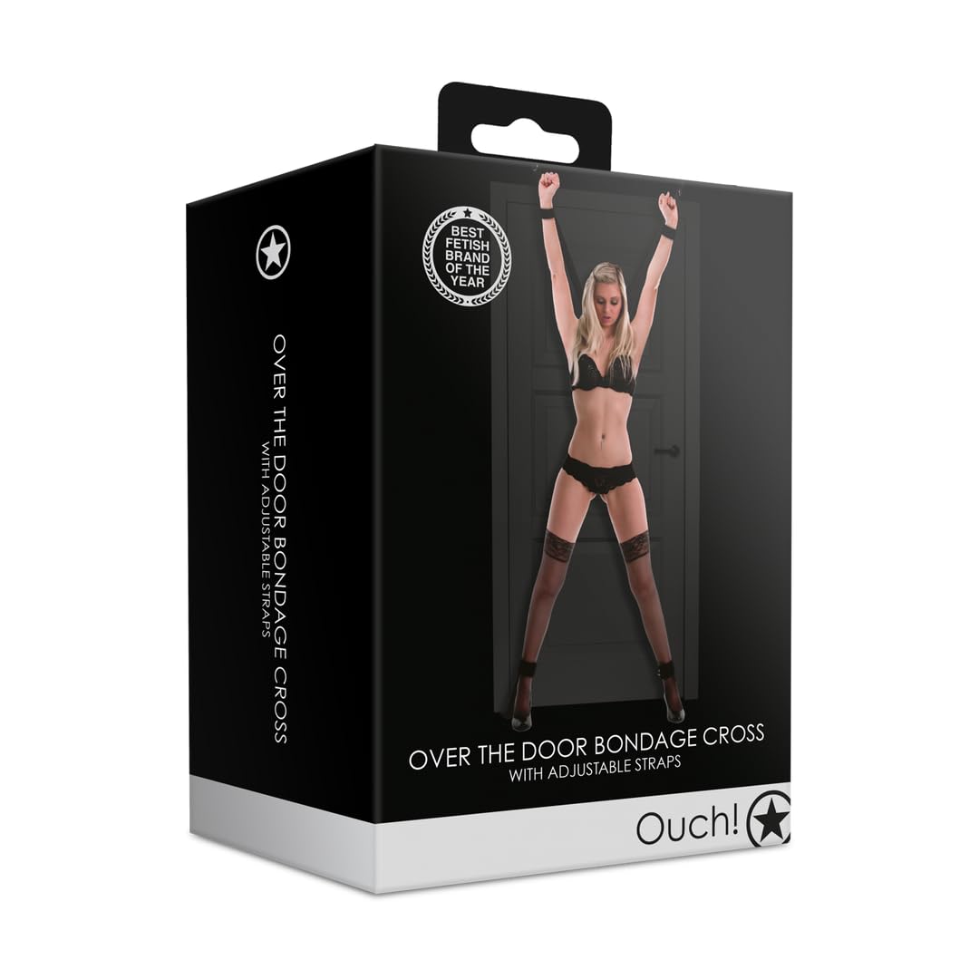 Ouch! by SHOTS – Croix de bondage au-dessus de la porte – Noir