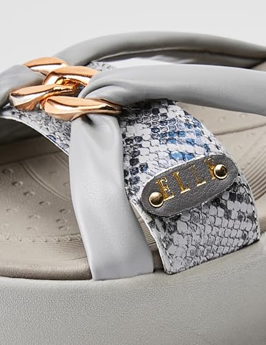 Image of ELLE Women Textured Platform heel sandal with Chain Detail