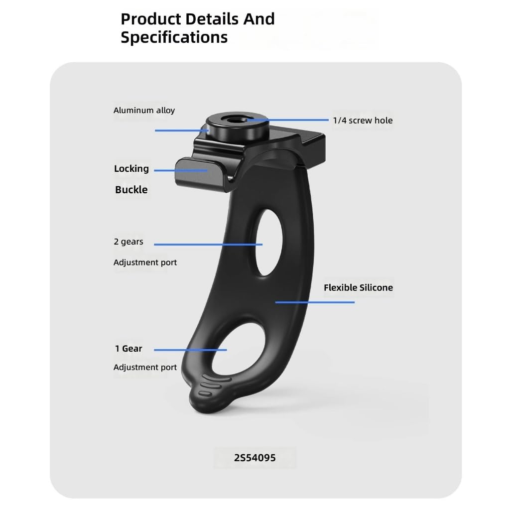 Support réglable en silicone léger à libération rapide pour caméra d'action