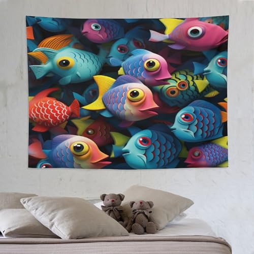 Tapisserie poisson pour créer une ambiance zen dans votre salon