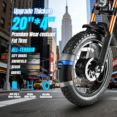 Image of 2026 Eahora 5400W Juliet Pro 2 Electric Bike for Adults 43MPH Dual Motor 70Ah Ebike 200Miles Long Range Electric Bicycle, 20'' Fat Tire Full Suspension Electric Mountain Bike for Commuting /Delivery