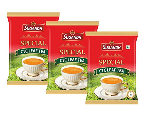 Image of Sugandh Special CTC Leaf Tea | 250GM X 3 | 750GM | Pack of 3 | CTC Processing | Directly Sourced from Farm | Strong and Rich in Taste| Natural Ingredients | A Perfect Premium Cup of Tea for Chai Lover
