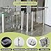 Industrial Metal Swing Gate - Manual Acrylic Security Barrier for Offices, Libraries & Warehouses (160x98 cm) - Access Control Solution for Safety and Security