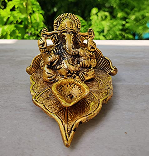 Wonder Care Lord Ganesha Metall-Idol-Figur für Zuhause, Tempel...