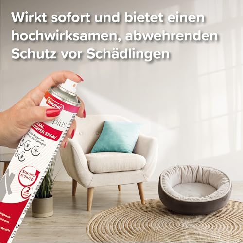 BEAPHAR - VETOplus Universal Ungeziefer Spray - Geeignet Gegen Flöhe, Bettwanzen, Zecken, Mücken, Herbstgrasmilben - Sofortschutz, Bis Zu Zwei Wochen Wirksam - 750ml