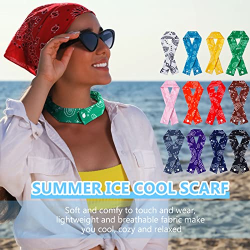 Image of Geyoga Cooling Neck Wraps Cooling Scarf Wrap Bandanas for Summer Women Men Walking Riding Outdoor
