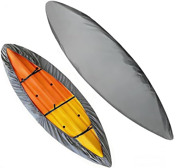 1PCS Kayak Cover for Hurricane Santee 140 Tandem, Canoe Dust Storage Cover, Kayak Covers for Outdoor and Indoor Storage, Durable Kayak Storage Protection, All-Season,A Grey