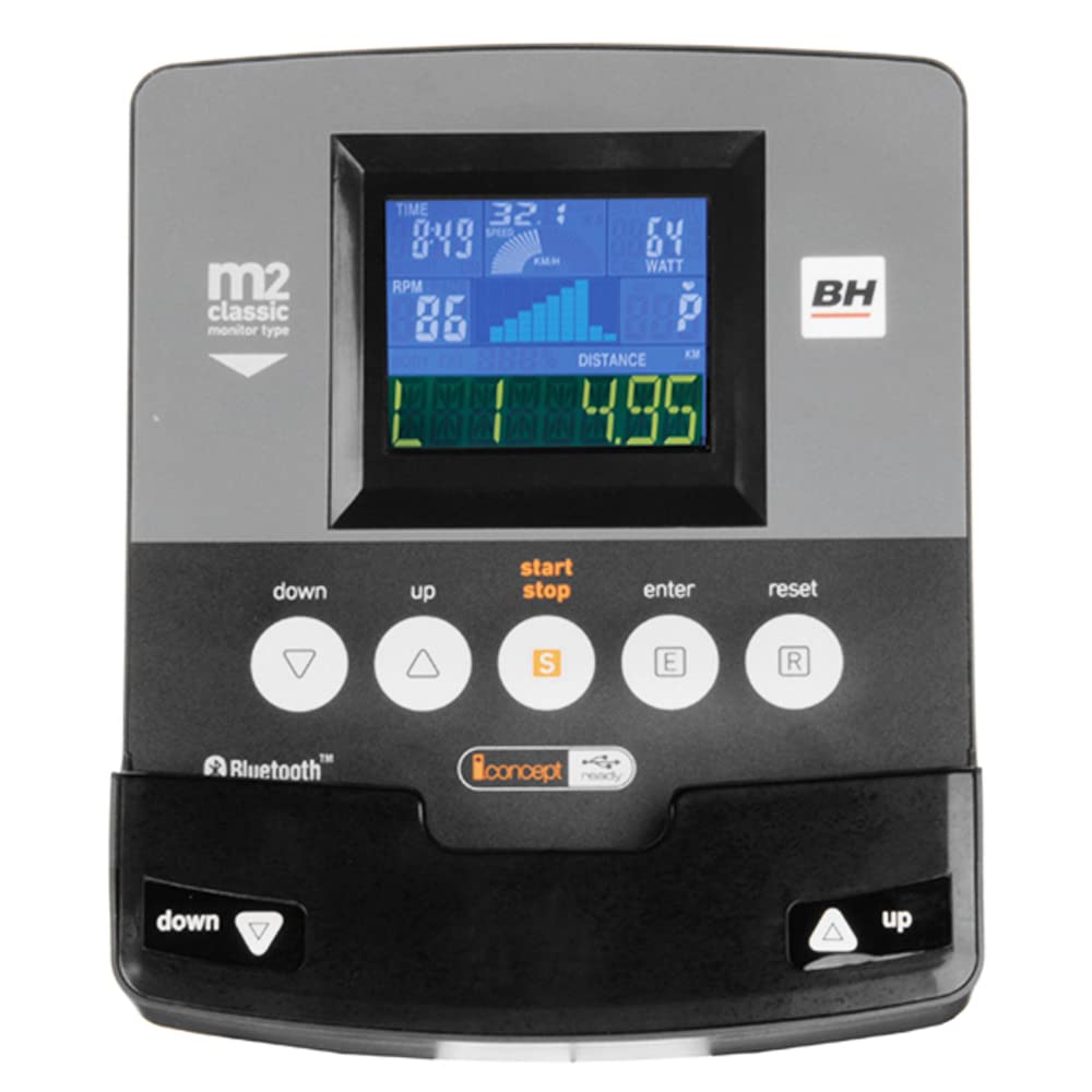 PROACTION BH Fitness NLS12 Dual G2351 Bicicletta ellittica Magnetica con 10 programmi predefiniti e 4 Personalizzabili