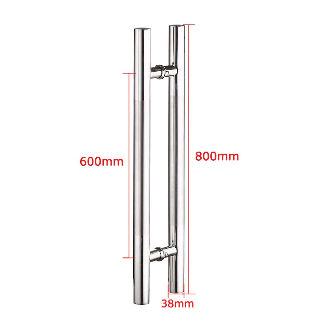 Maniglia per Porta Scorrevole per Porta del Fienile Maniglia per Porta in Vetro, Maniglia per Porta Push-Pull Commerciale in Acciaio Inossidabile Spazzolato/Maniglia per Porta in Legno, 6 Di
