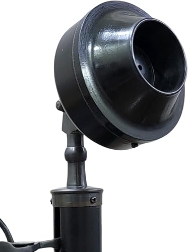 Miniatura 2 de Teléfono de vela vintage - Latón negro de estilo antiguo & Teléfono de baquelita - Teléfono de escritorio doméstico con cable de línea fija con