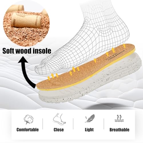 Image of Tongzone Women's Wide Slip On Loafer Walking Shoes Canvas Lightweight Arch Support Sneakers